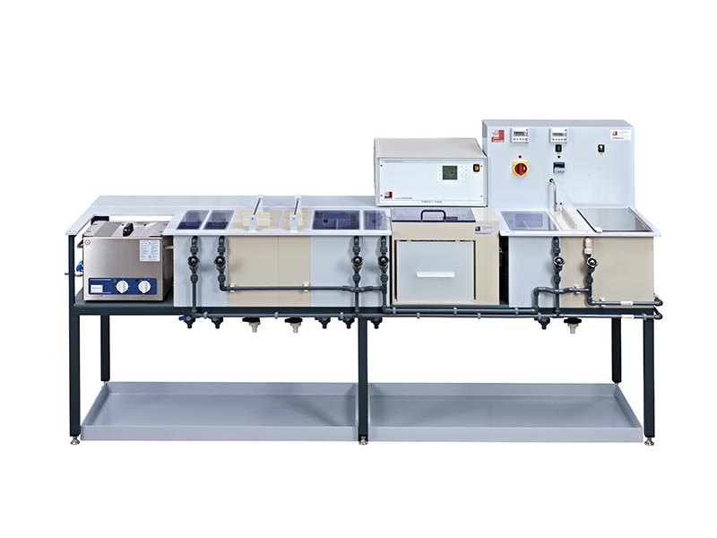 COMPACTA Ti, manuelle Kleingalvanikanlage zum Titanfärben, Beizen, Ätzen, Elektropolieren und Spülen COMPACTA Ti, manuelle Kleingalvanikanlage zum Titanfärben, Beizen, Ätzen, Elektropolieren und Spülen